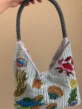 Viral Sea Creature Colorful Beaded Shoulder Bag New Release